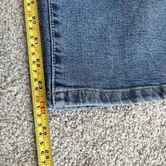 Levis Mile High Cropped Wide Leg Jeans Women 29 Button Fly Vtg Style Festival - Picture 10 of 14